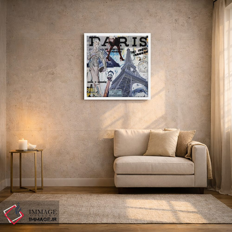 تابلو دکوراتیو جاذبه ها و مدهای پاریس اثر لوز گرافیکس - D1W
