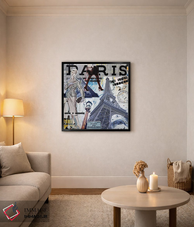 تابلو دکوراتیو جاذبه ها و مدهای پاریس اثر لوز گرافیکس - D5B