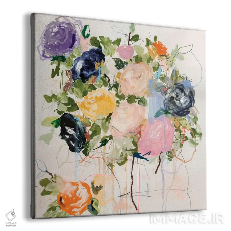 تابلو انتزاعی راستی اثر لی واینر - نمای پرسپکتیو محصول