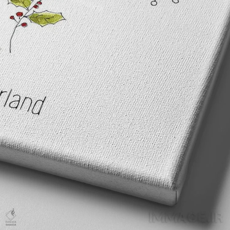 تابلو دکوراتیو لذت های ساده زمستانی اثر لیوی فین - نمای نزدیک بافت بوم