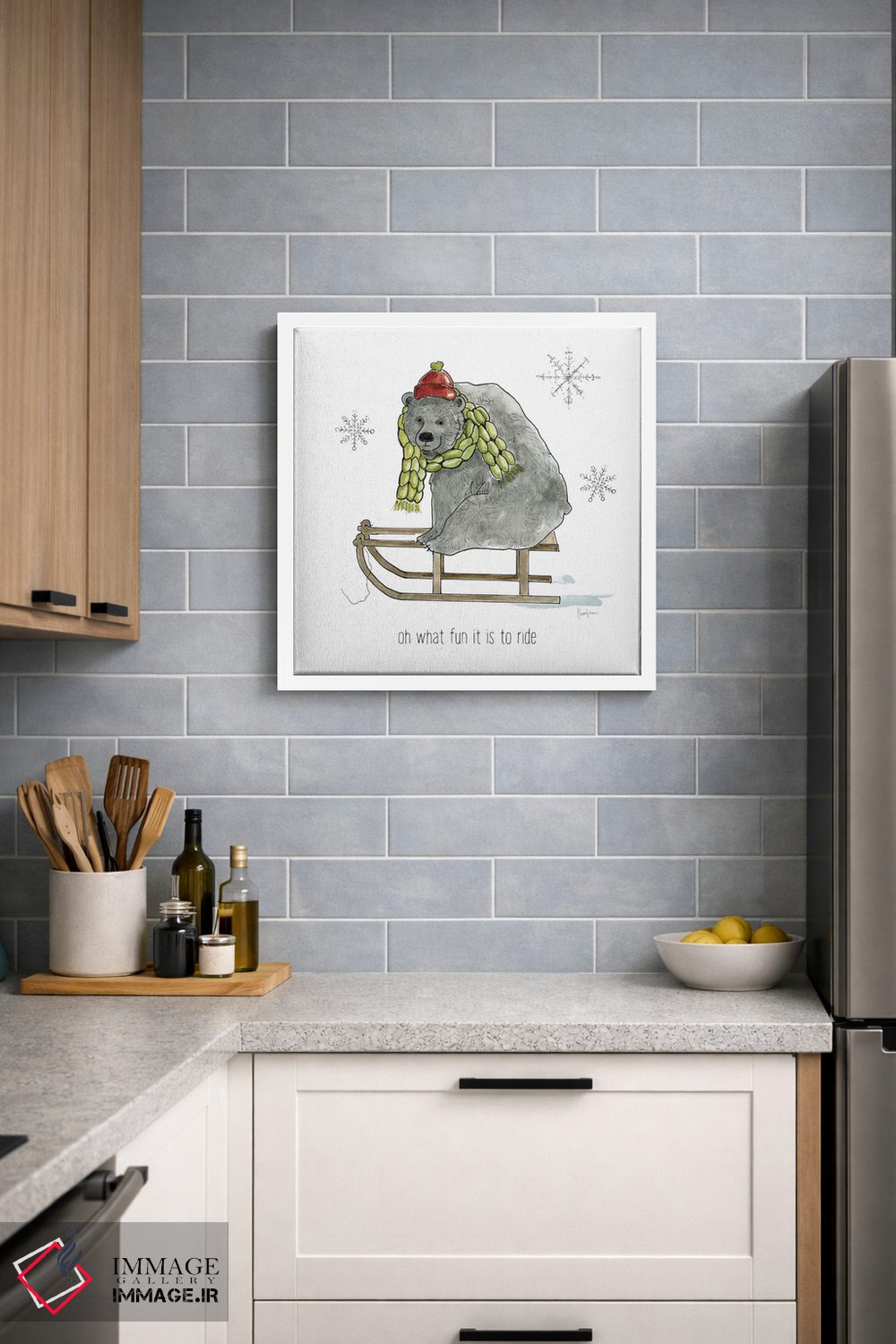 تابلو دکوراتیو لذت های ساده زمستانی اثر لیوی فین - D2W