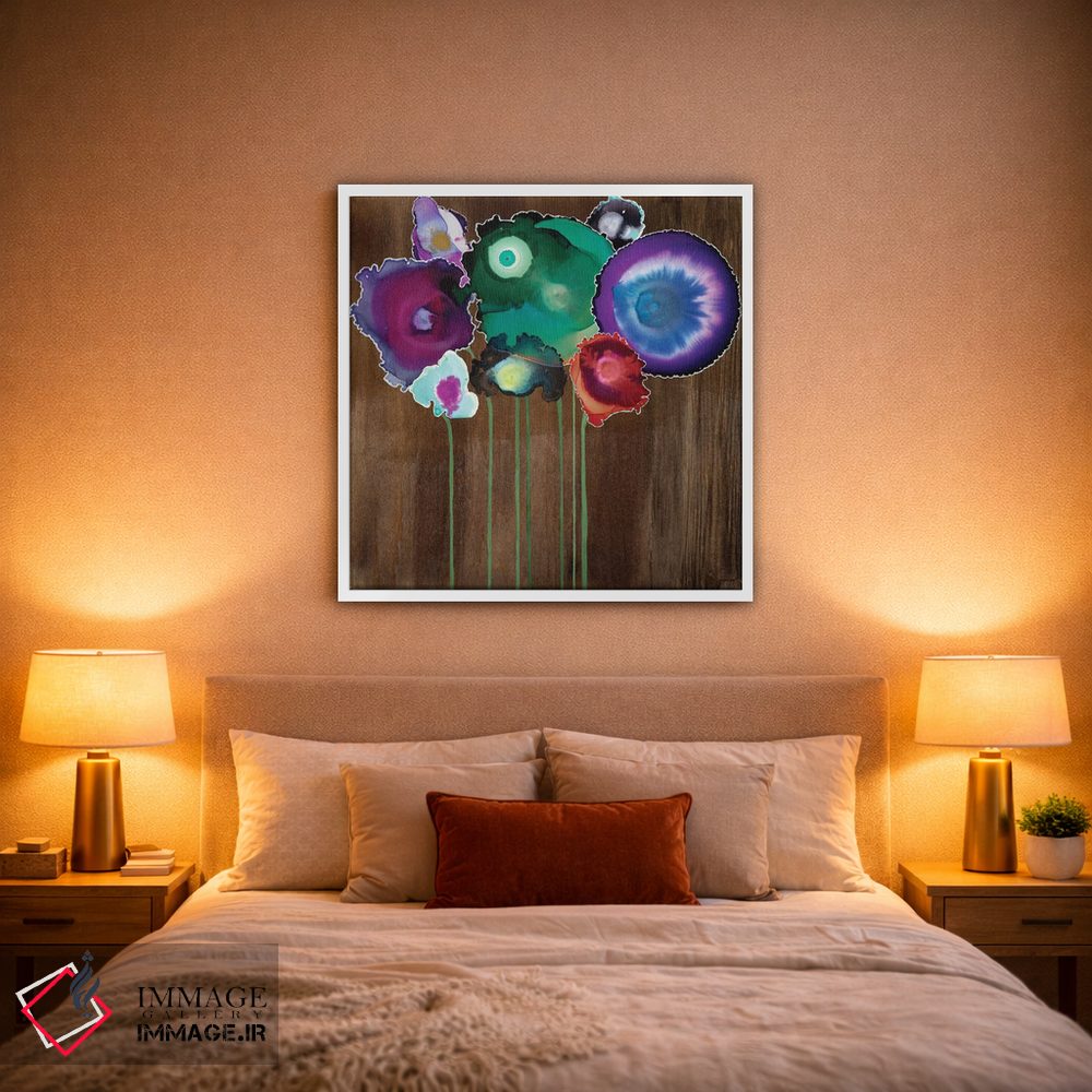 تابلو انتزاعی دسته گل بهاری یک اثر لورا ون هورن - D1W
