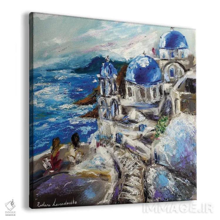 تابلو کلاسیک سانتورینی، یونان اثر روسـلانا لواندووسکا - نمای پرسپکتیو محصول