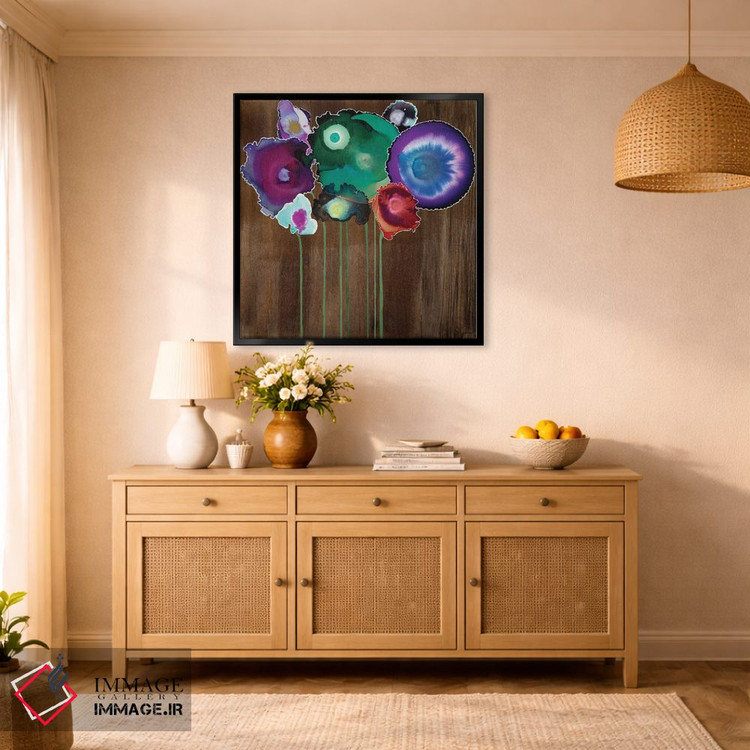 تابلو انتزاعی دسته گل بهاری یک اثر لورا ون هورن - D2B