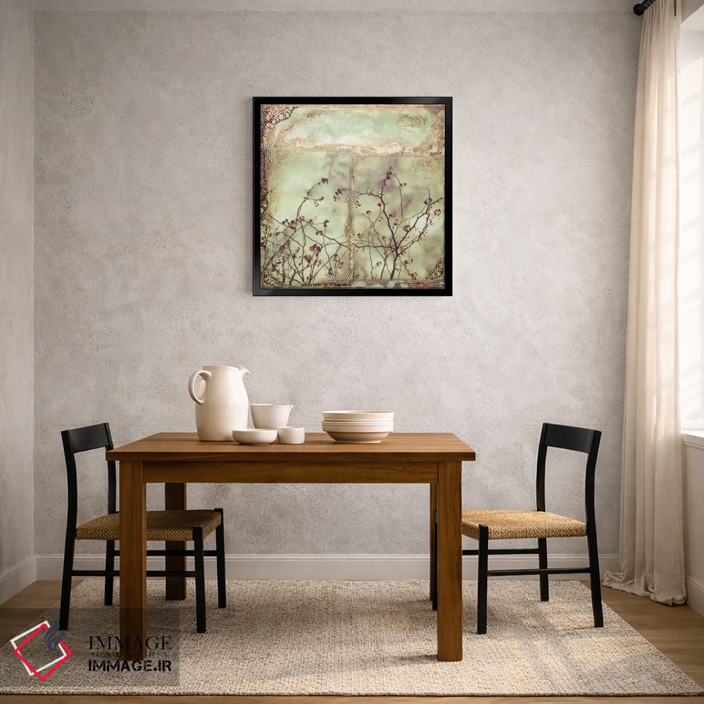 تابلو انتزاعی برگ قرمز اثر لورا ون هورن - D2B