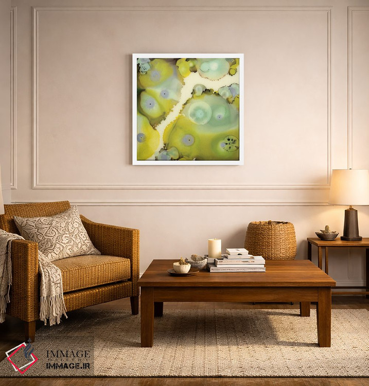 تابلو انتزاعی صخره لیمویی دو اثر لورا ون هورن - D5W