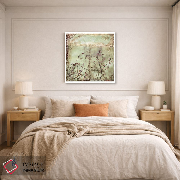 تابلو انتزاعی برگ قرمز اثر لورا ون هورن - D5W