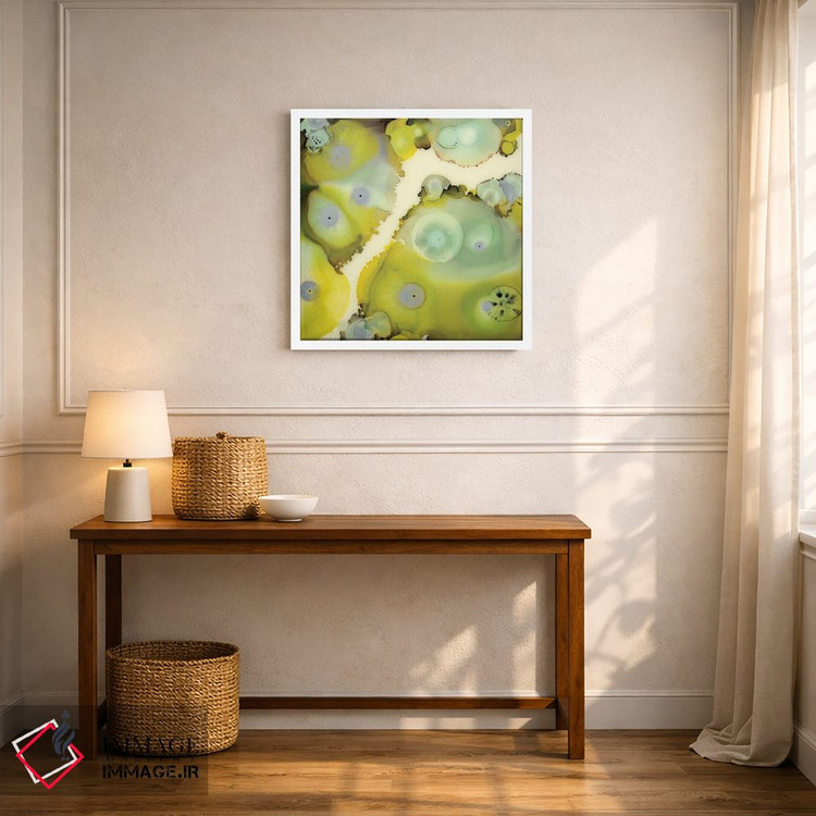 تابلو انتزاعی صخره لیمویی دو اثر لورا ون هورن - D6W