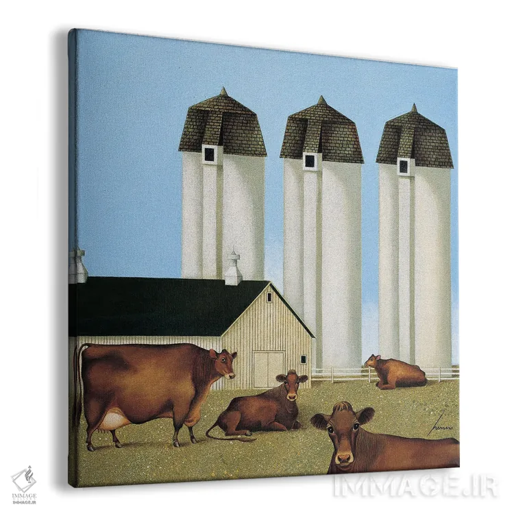 تابلو دکوراتیو سه سیلو اثر لوول هررو - نمای پرسپکتیو محصول