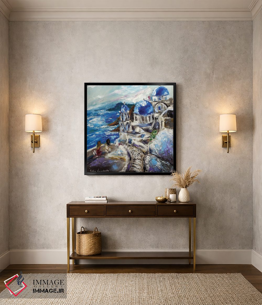 تابلو کلاسیک سانتورینی، یونان اثر روسـلانا لواندووسکا - D4B