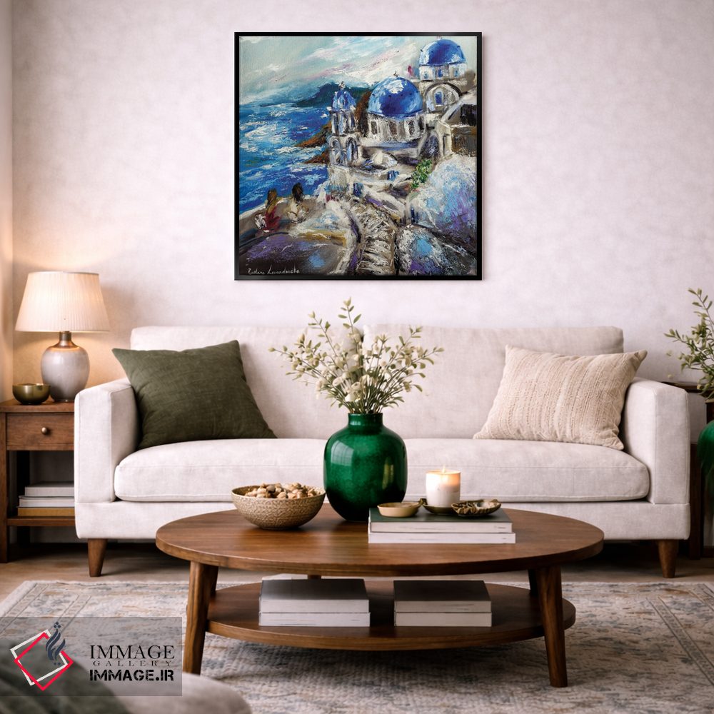تابلو کلاسیک سانتورینی، یونان اثر روسـلانا لواندووسکا - D3B