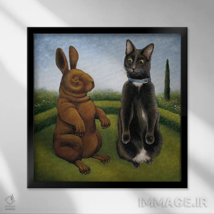 تابلو دکوراتیو کریسی کلی اثر لوول هررو - نمای قابدار مشکی