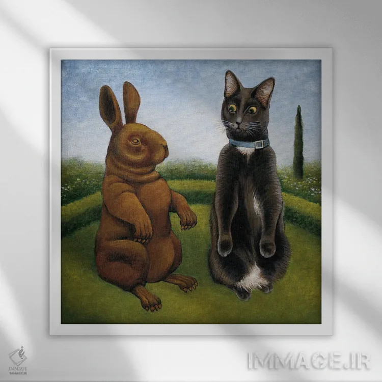 تابلو دکوراتیو کریسی کلی اثر لوول هررو - نمای قابدار سفید