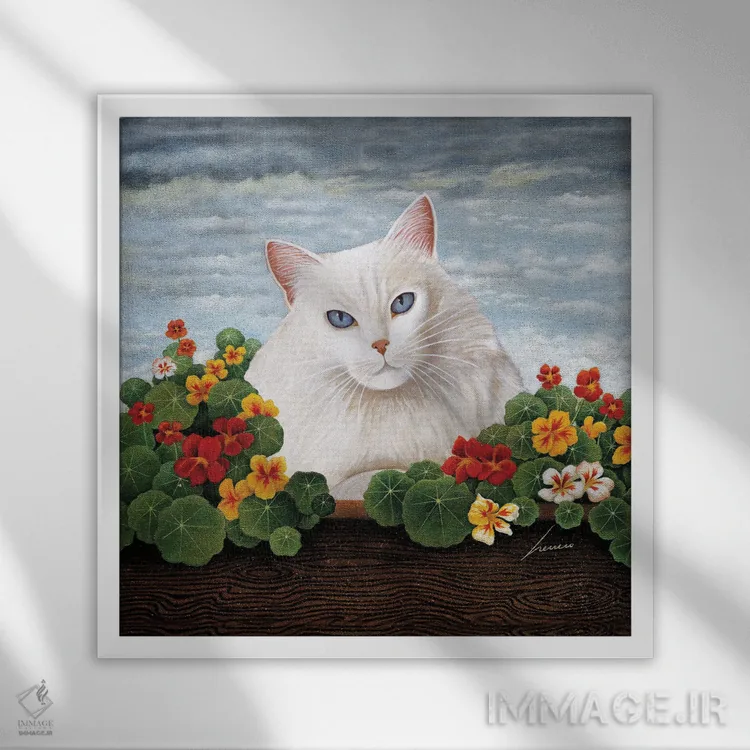 تابلو دکوراتیو چویی بارنز واش اثر لوول هررو - نمای قابدار سفید