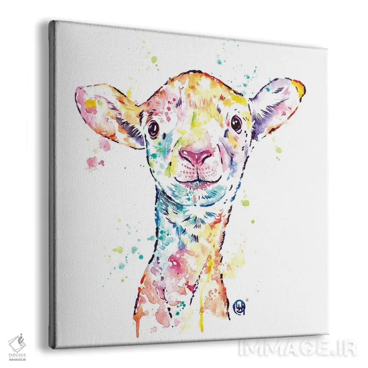 تابلو دکوراتیو بره کوچک اثر لیزا وایت هاوس - نمای پرسپکتیو محصول