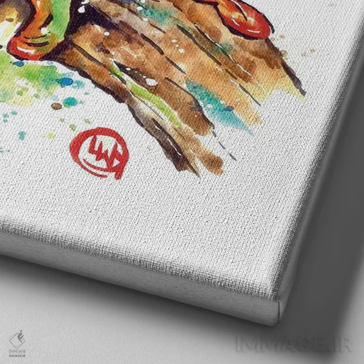 تابلو دکوراتیو زندگی رنگی اثر لیزا وایت هاوس - نمای نزدیک بافت بوم