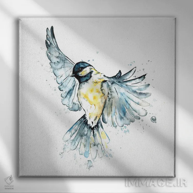 تابلو دکوراتیو در حال پرواز اثر لیزا وایت هاوس - نمای روبهرو روی دیوار