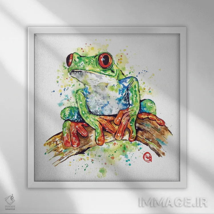 تابلو دکوراتیو زندگی رنگی اثر لیزا وایت هاوس - نمای قابدار سفید