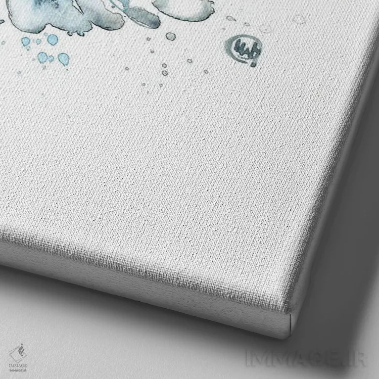 تابلو دکوراتیو در حال پرواز اثر لیزا وایت هاوس - نمای نزدیک بافت بوم