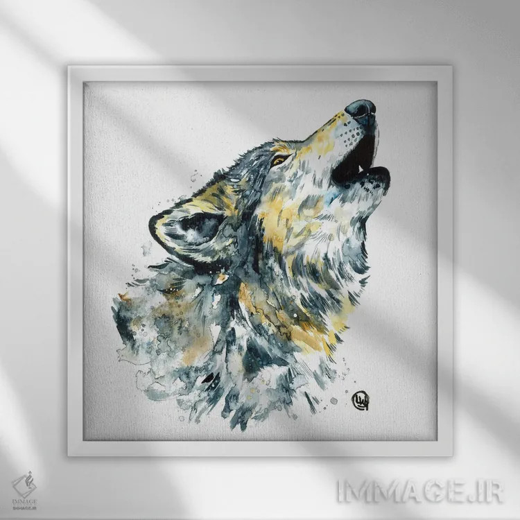 تابلو دکوراتیو ماه کامل اثر لیزا وایت هاوس - نمای قابدار سفید