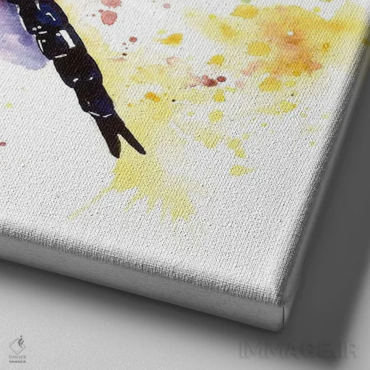 تابلو دکوراتیو وقت پرواز اثر لیزا وایت هاوس - نمای نزدیک بافت بوم