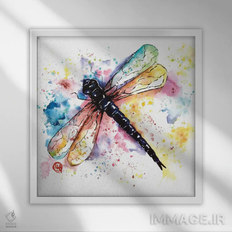 تابلو دکوراتیو وقت پرواز اثر لیزا وایت هاوس - نمای قابدار سفید