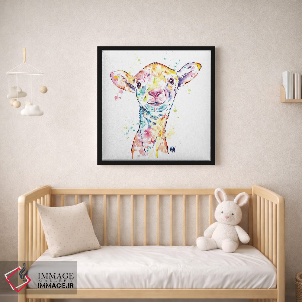 تابلو دکوراتیو بره کوچک اثر لیزا وایت هاوس - D1B