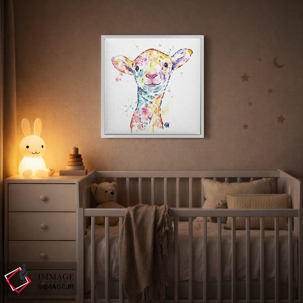 تابلو دکوراتیو بره کوچک اثر لیزا وایت هاوس - D3W