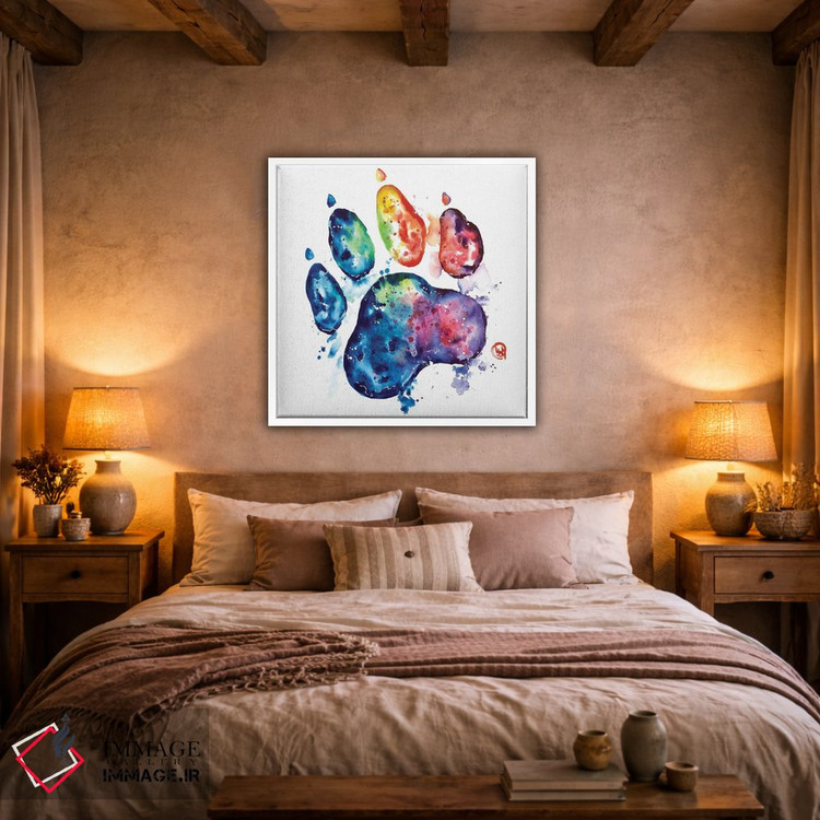 تابلو دکوراتیو گربه رنگارنگ اثر لیزا وایت هاوس - D2W