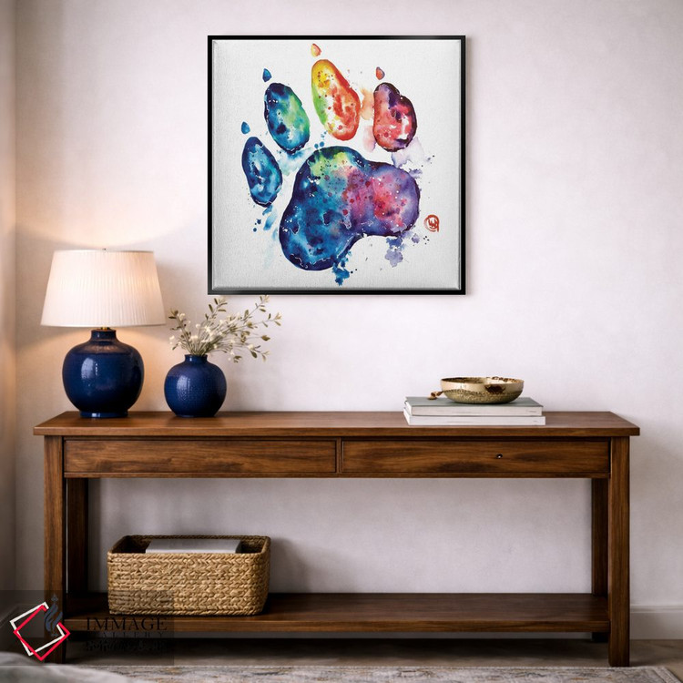 تابلو دکوراتیو گربه رنگارنگ اثر لیزا وایت هاوس - D4B