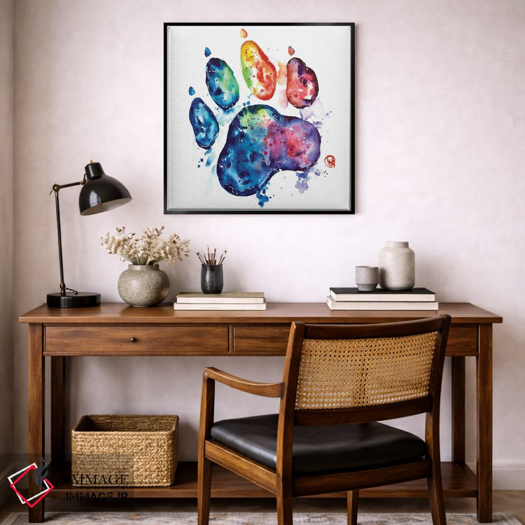 تابلو دکوراتیو گربه رنگارنگ اثر لیزا وایت هاوس - D6B