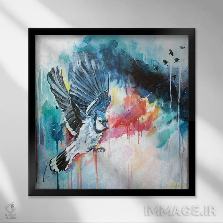 تابلو دکوراتیو ارتفاعات جدید اثر لیزا وایت هاوس - نمای قابدار مشکی