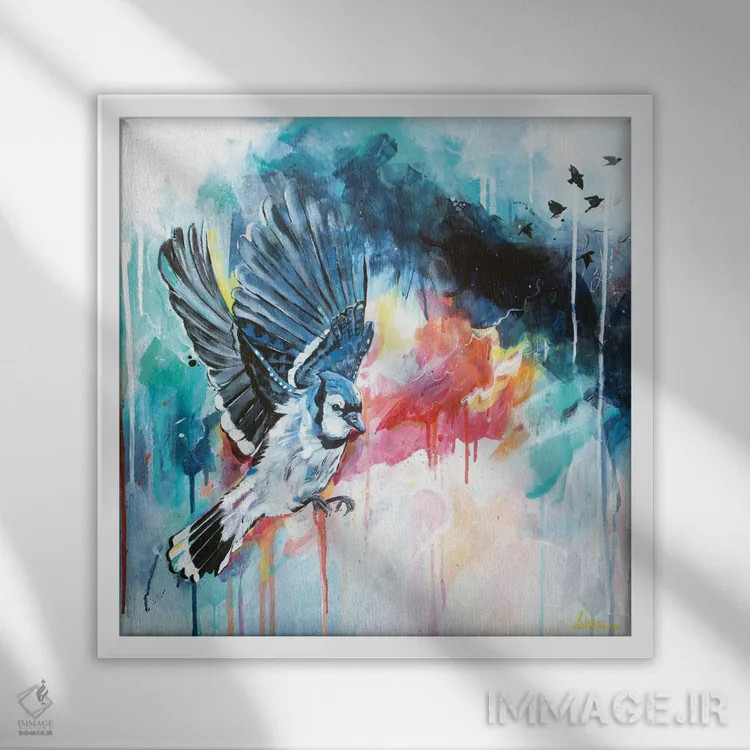 تابلو دکوراتیو ارتفاعات جدید اثر لیزا وایت هاوس - نمای قابدار سفید