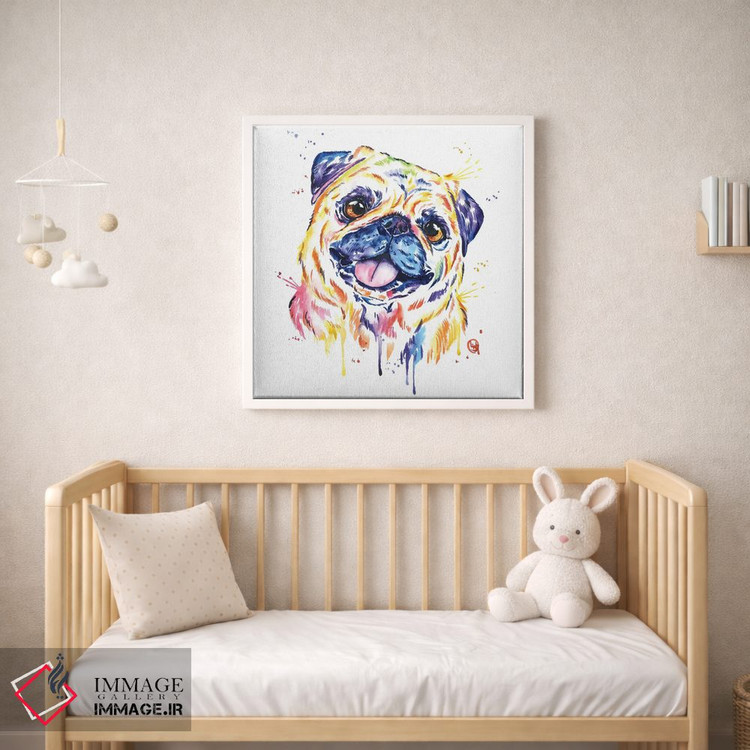 تابلو دکوراتیو پاگ نخودی اثر لیزا وایت هاوس - D1W