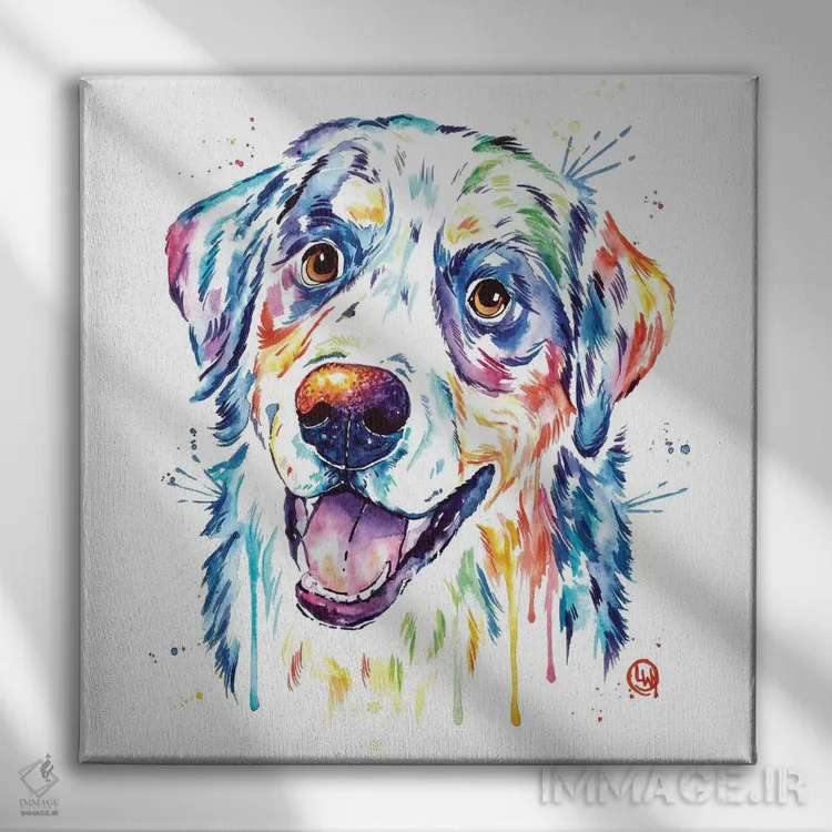 تابلو دکوراتیو سگ برنیز کوهستان اثر لیزا وایت هاوس - نمای روبهرو روی دیوار