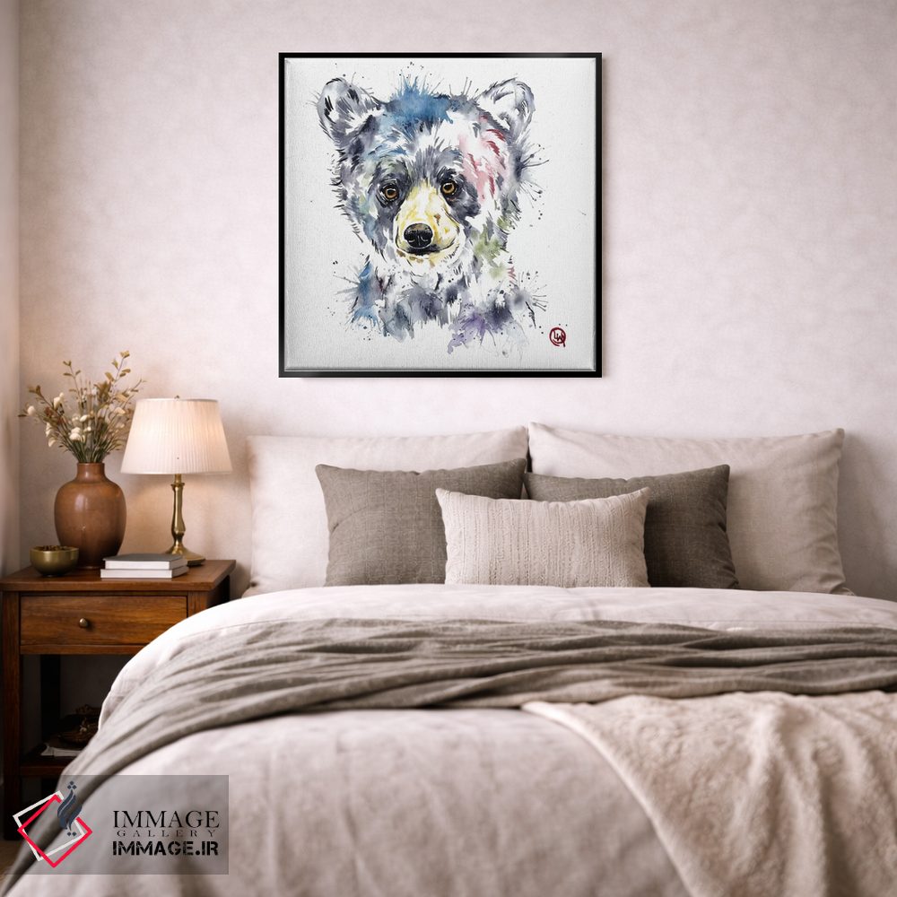 تابلو دکوراتیو توله خرس سیاه اثر لیزا وایت هاوس - D4B