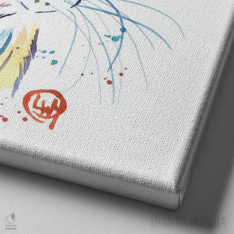 تابلو دکوراتیو گربه نارنجی خالدار اثر لیزا وایت هاوس - نمای نزدیک بافت بوم