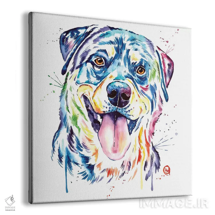 تابلو دکوراتیو روتوایلر اثر لیزا وایت هاوس - نمای پرسپکتیو محصول