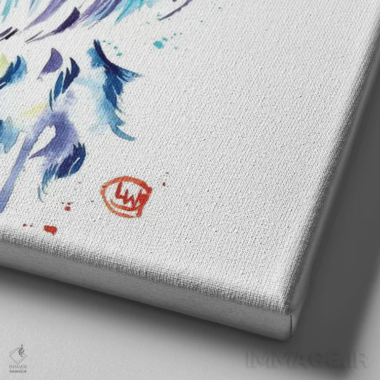 تابلو دکوراتیو شناوزر اثر لیزا وایت هاوس - نمای نزدیک بافت بوم