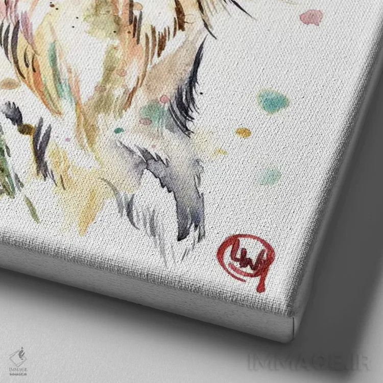 تابلو دکوراتیو پیت علفزار اثر لیزا وایت هاوس - نمای نزدیک بافت بوم