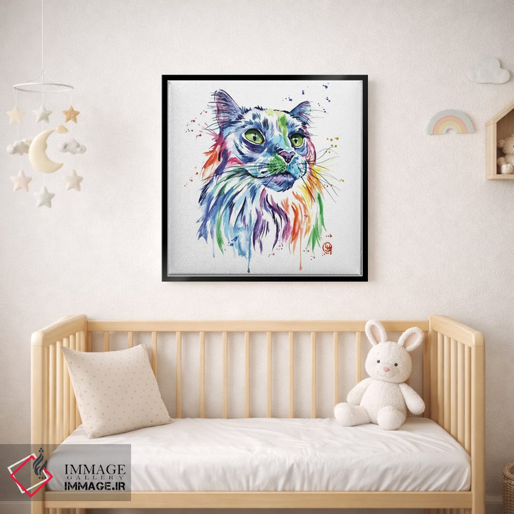 تابلو دکوراتیو گربه مین کون اثر لیزا وایت هاوس - D2B