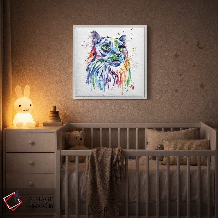 تابلو دکوراتیو گربه مین کون اثر لیزا وایت هاوس - D3W