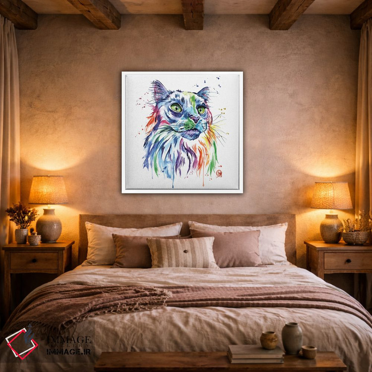 تابلو دکوراتیو گربه مین کون اثر لیزا وایت هاوس - D4W