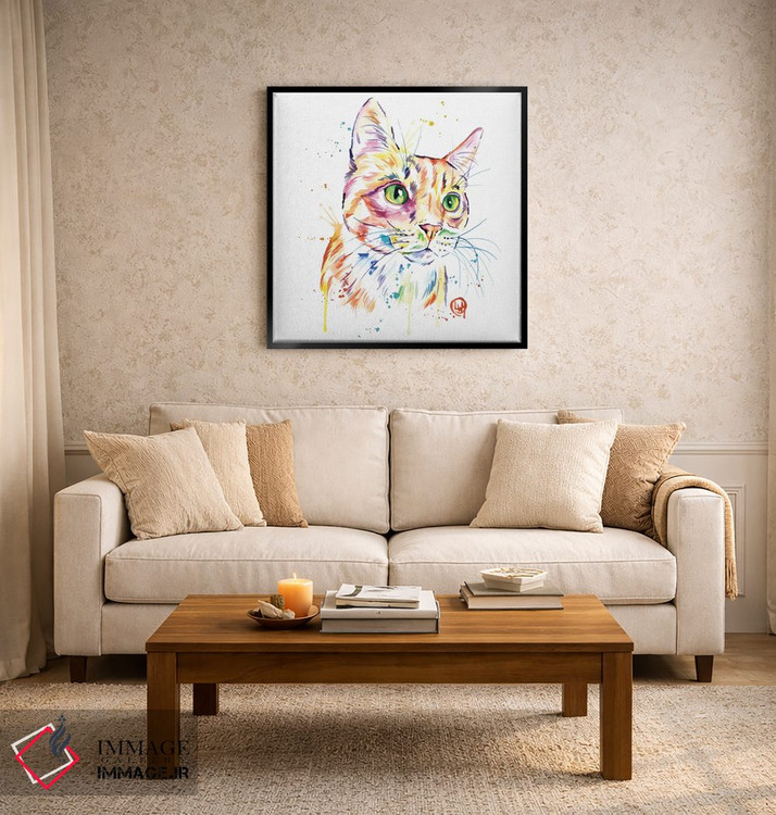 تابلو دکوراتیو گربه نارنجی خالدار اثر لیزا وایت هاوس - D4B