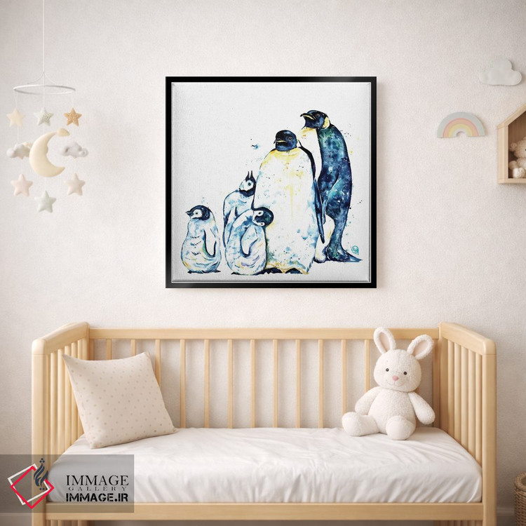 تابلو دکوراتیو خانواده پنگوئن اثر لیزا وایت هاوس - D1B