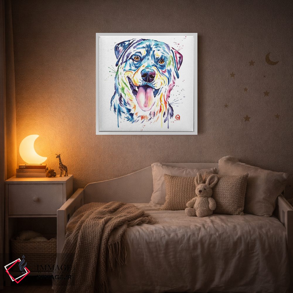 تابلو دکوراتیو روتوایلر اثر لیزا وایت هاوس - D3W