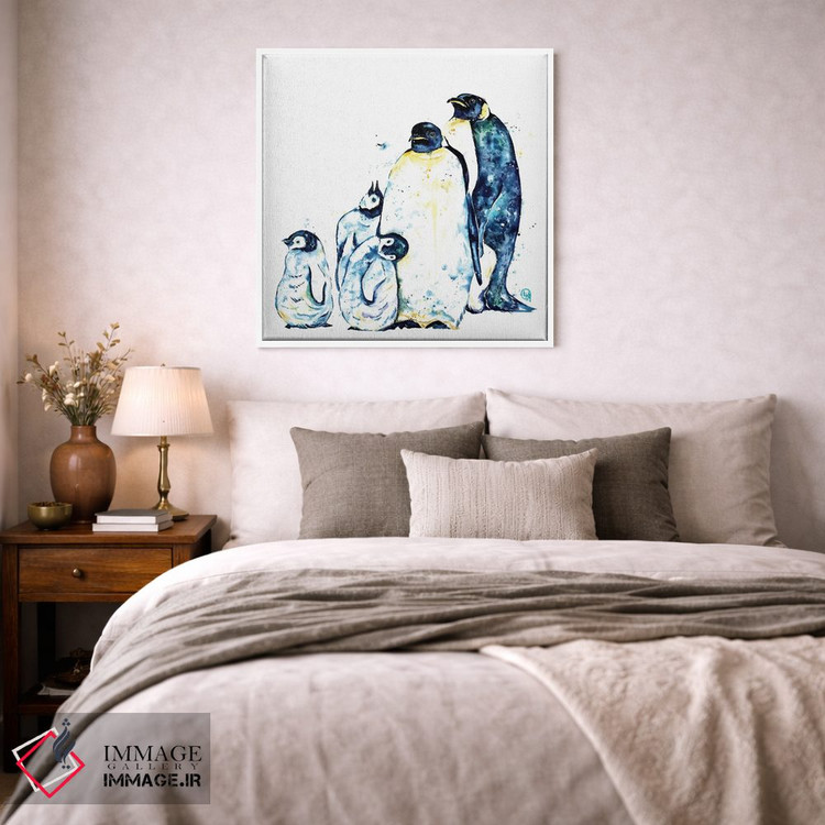 تابلو دکوراتیو خانواده پنگوئن اثر لیزا وایت هاوس - D2W