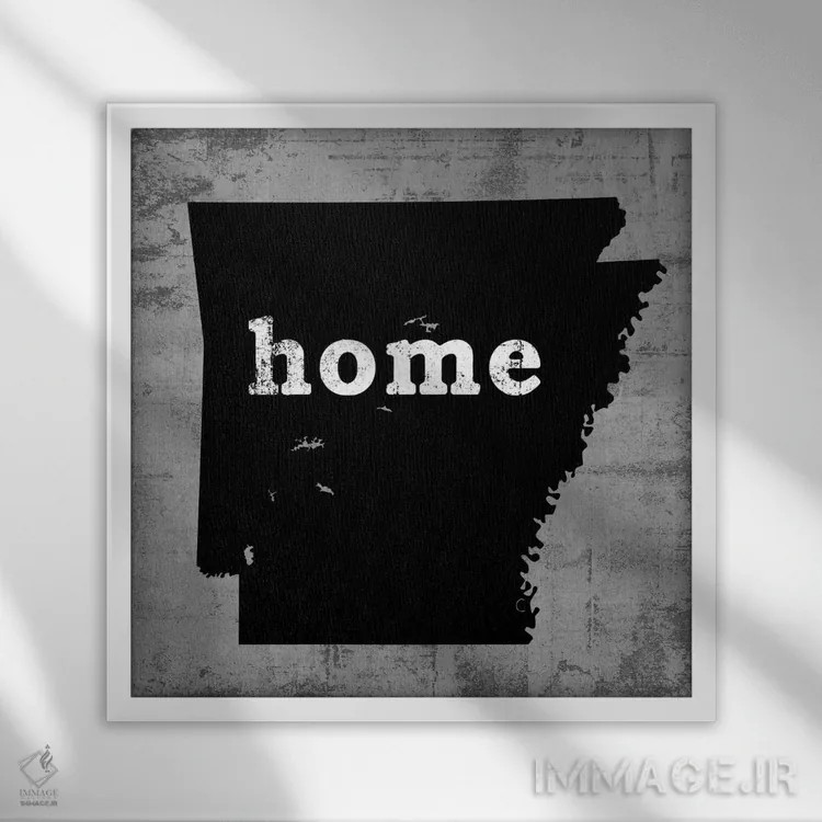 تابلو دکوراتیو آرکانزاس اثر لوک ویلسون - نمای قابدار سفید