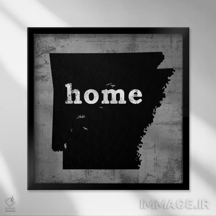 تابلو دکوراتیو آرکانزاس اثر لوک ویلسون - نمای قابدار مشکی