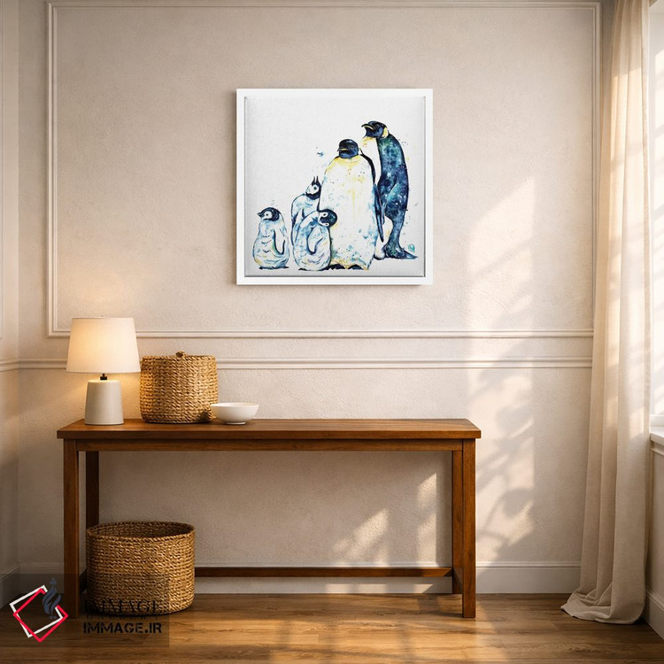 تابلو دکوراتیو خانواده پنگوئن اثر لیزا وایت هاوس - D5W
